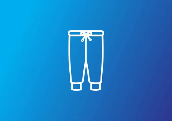 Sweatpants Ícone Plano Vetor Ilustração —  Vetores de Stock