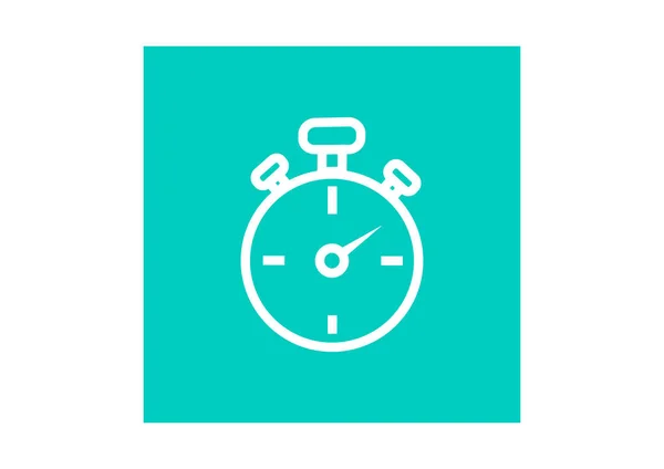 Reloj Icono Plano Ilustración Vectorial — Vector de stock