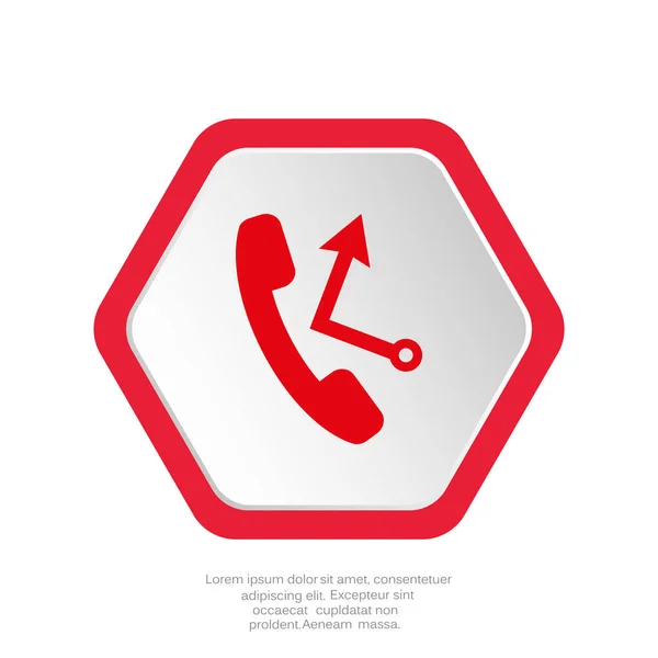 Llamada telefónica icono web — Vector de stock