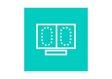 Futbol web simgesi, renkli vektör çizim