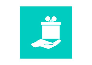 onun el web simgesi olarak Hediyelik. vektör tasarımı