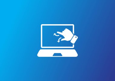 dokunmatik ekran simgesi, vektör illüstrasyonu 