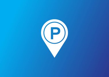 Harita imleci düz simge, vektör, illüstrasyon