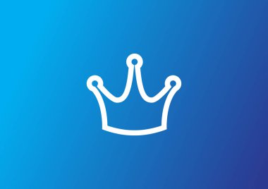 Web simgesi, vektör çizim taç 