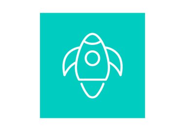 Roket uçan ile basit web simgesi