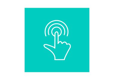 dokunmatik ekran simgesi, vektör illüstrasyonu 