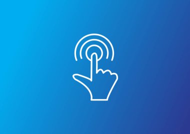 dokunmatik ekran simgesi, vektör illüstrasyonu 