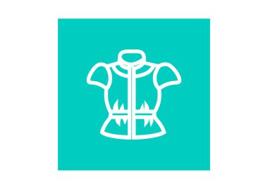 ceket düz simgesi, vektör, illüstrasyon