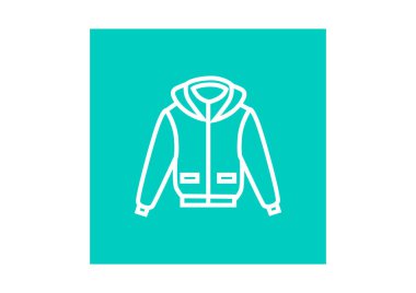 ceket düz simgesi, vektör, illüstrasyon