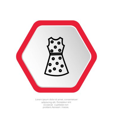 Giysi düz simgesi, vektör, illüstrasyon