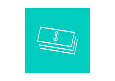 Para web simgesi, renkli vektör çizim