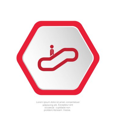 yürüyen merdiven bilgi sinyal, vektör tasarımı