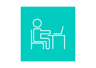 öğrenci web simgesi, vektör illüstrasyonu 