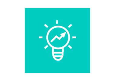 ampul düz simgesi, vektör, illüstrasyon