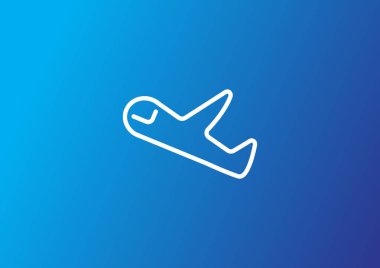 Uçak uçan ile basit web simgesi