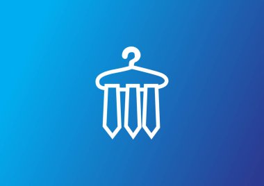 bağları askı düz simgesi, vektör, illüstrasyon