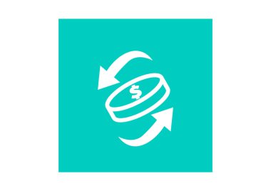 Para web simgesi, renkli vektör çizim