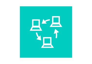 Bilgisayarları bağlama ile basit web simgesi