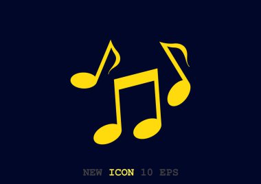 Müzik sembolleri ile basit web simgesi