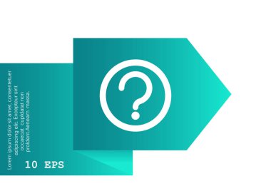 Soru simgesi olan basit web simgesi