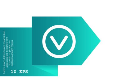 Basit web simgesi Onayla simgesiyle