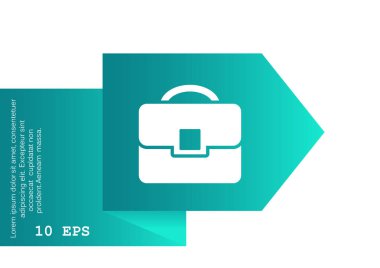 Belgeleri web simgesi için iş çanta. vektör tasarımı