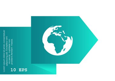 Basit web simgesi dünya küre simgesiyle