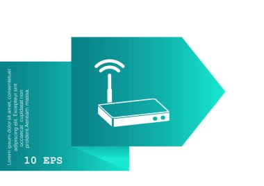 yönlendirici basit simgesi