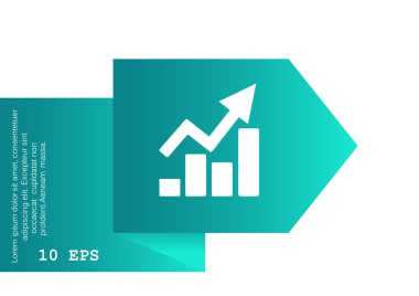 Basit web simgesi ile büyüyen grafik sembolü