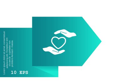 sadaka simgesi yeşil zemin üzerine