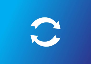 Ok sembolü yenileme ile basit web simgesi