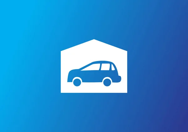 Carro Garagem Web Ícone Ilustração Vetorial — Vetor de Stock