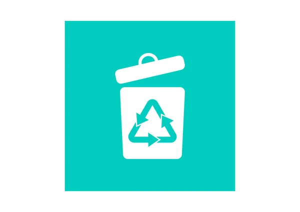 Çöp kutusu simgesi web — Stok Vektör