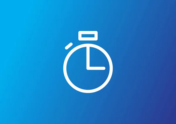 Ícone Web Simples Com Símbolo Relógio — Vetor de Stock