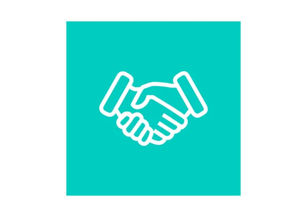 Simple Web Icon Human Handshaking — Stock Vector