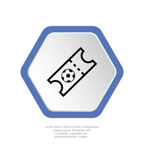 Einfaches Web Symbol Mit Fußballticket — Stockvektor