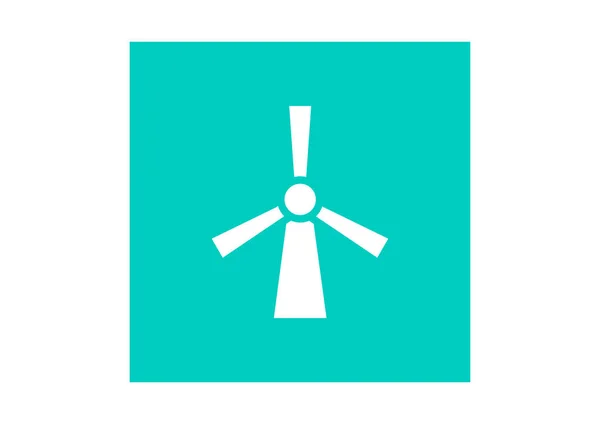 Vectorillustratie Van Het Pictogram Van Een Wind Generator — Stockvector