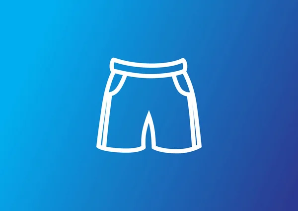 Icona dei pantaloncini semplici — Vettoriale Stock