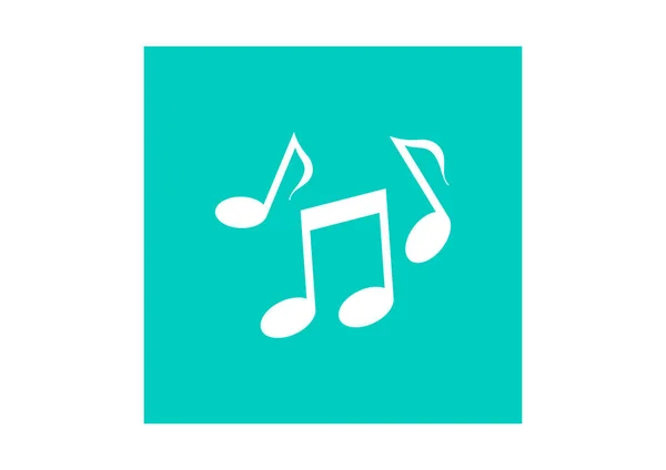 Simple Web Icon Music Symbols — Stock Vector