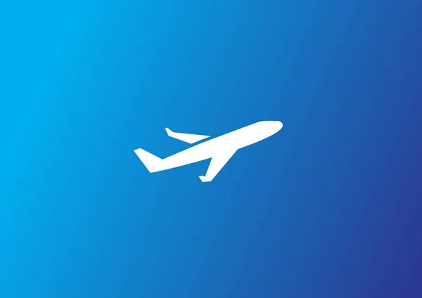 Icône Web Simple Avec Avion Volant — Image vectorielle