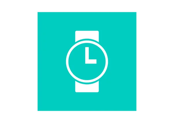 Icono Web Simple Con Reloj Pulsera — Vector de stock
