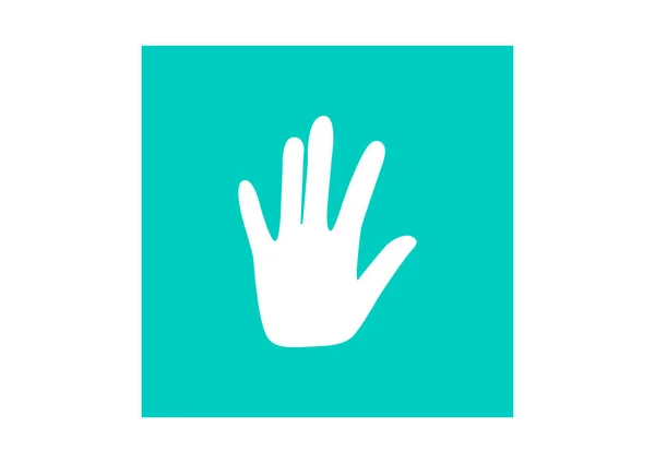Απλό Λευκό Ανθρώπινο Χέρι Σύμβολο Εικονίδιο Web — Διανυσματικό Αρχείο
