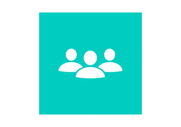 Groupe de personnes icône web simple — Image vectorielle