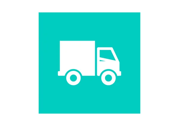 Big Delivery Truck Web Icon — Stock Vector