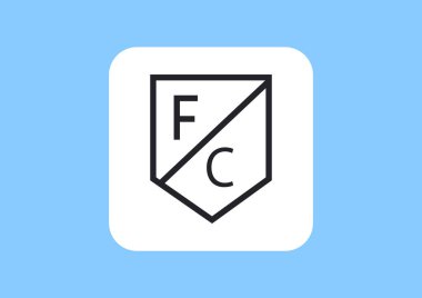 Futbol web simgesi, renkli vektör çizim