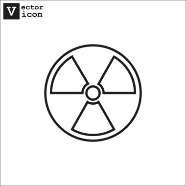 radyoaktif işareti illüstrasyon vektör 