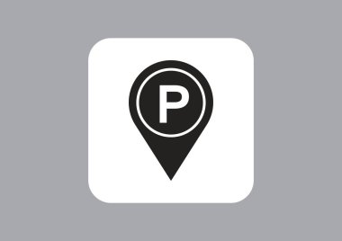 Harita imleci düz simge, vektör, illüstrasyon