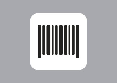 Barkod düz simgesi, vektör, illüstrasyon