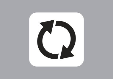 Ok sembolü yenileme ile basit web simgesi