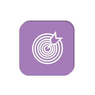 hedef düz simge, vektör illüstrasyonu